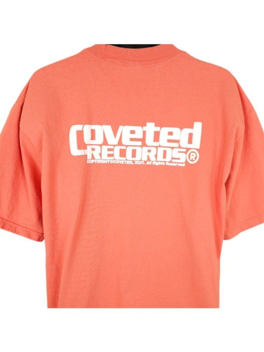 Coveted Records T Shirt Mens Size XL Oranges Las Vegas Label Made In USA